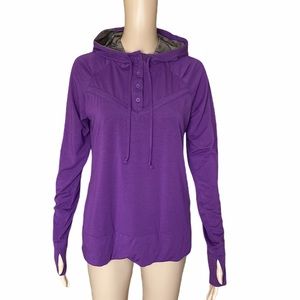 The North Face Thumb Hole Purple Pullover Hoodie Women's Size M